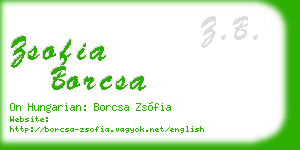 zsofia borcsa business card